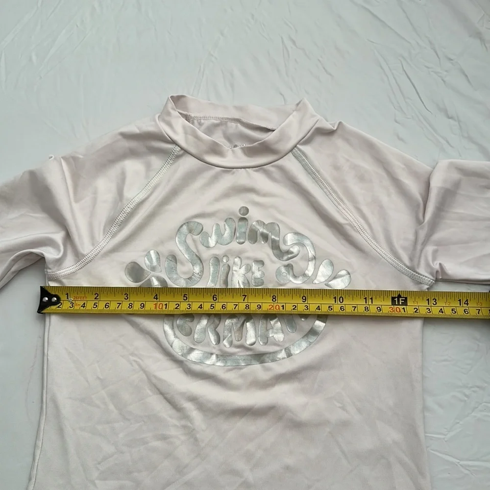 Cat and Jack white long sleeve rash guard